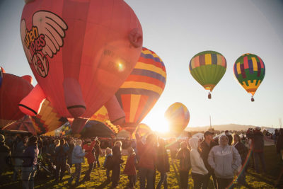 Hot Air Balloons In Morning