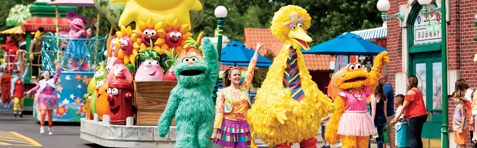 Sesame Street Characters Parading at Sesame Place