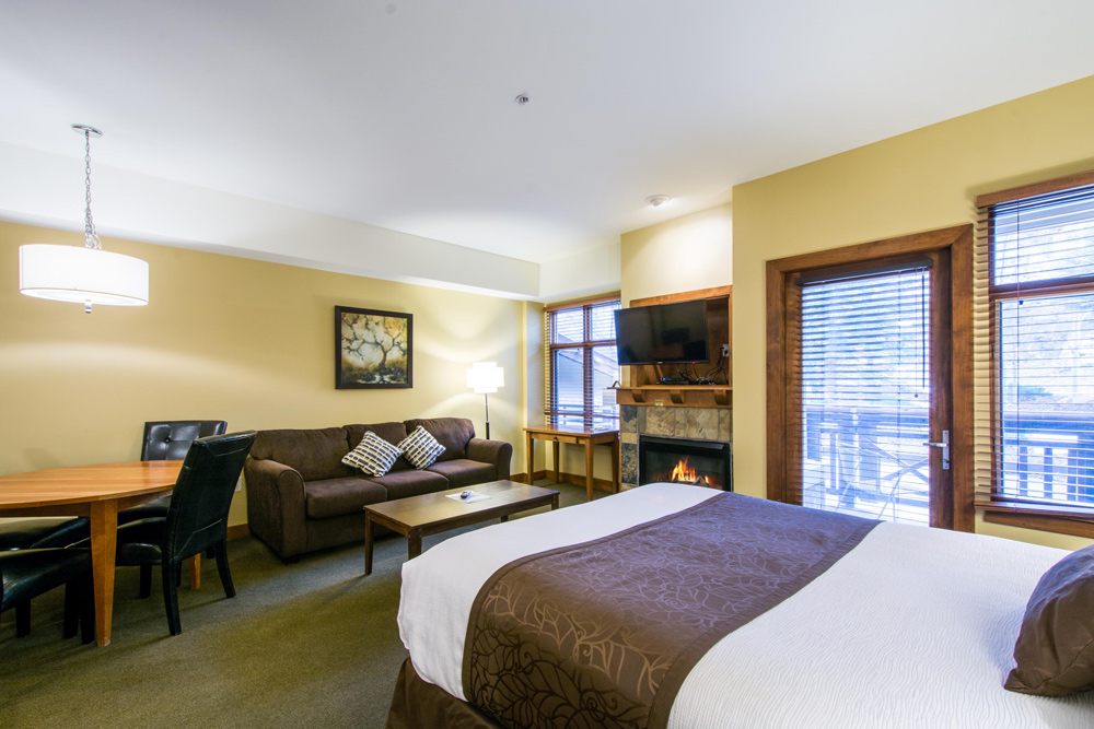 Bedroom in Studio Suite at Sundial Lodge in Park City Utah