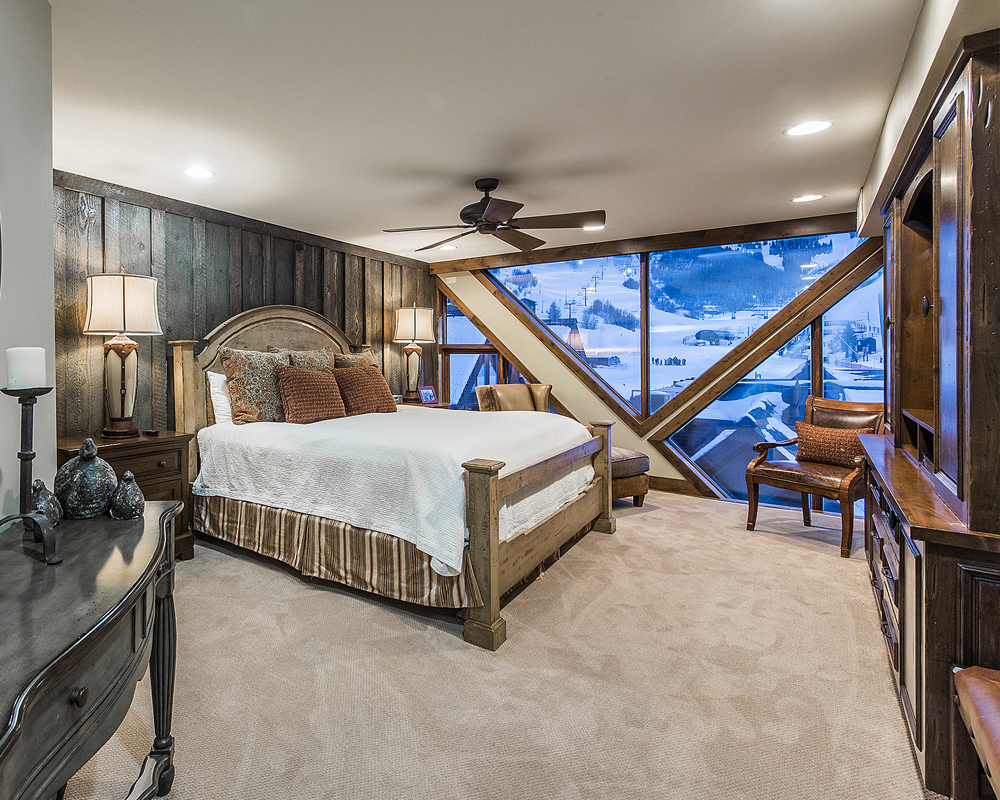 Interior Bedroom of the Penthouse Suite at the Lodge at the Mountain Village in Park City Utah