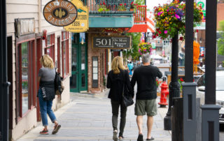 Streetwalkers on Sidewalk of Main Street Park City Utah