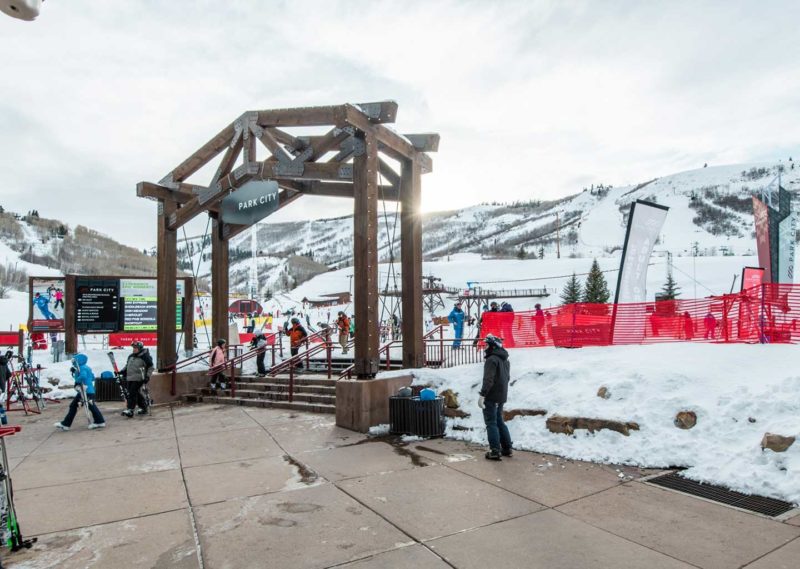 Base Area During Winter of Park City Mountain Resort