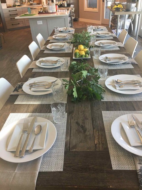 Farm House Style Table Setting at Mindful Cuisine in Park City, Utah
