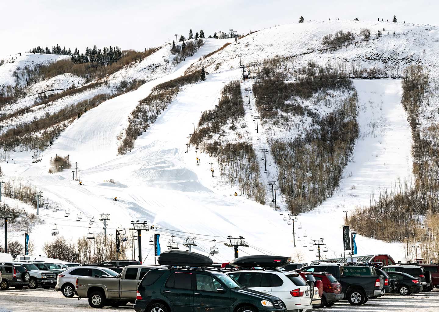 Parking Lot of Park City Mountain Resort In Park City Utah