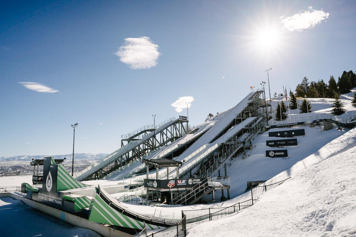 Utah Olympic Park Slide in Winter