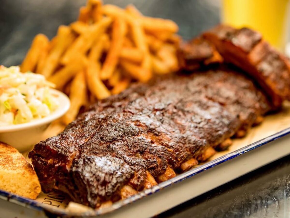 BBQ plate from Iron Pig Alehouse in San Diego