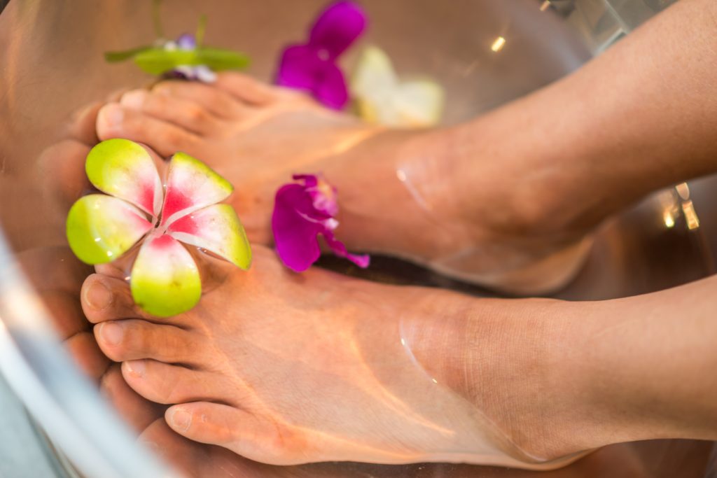 Feet Getting Pedicure