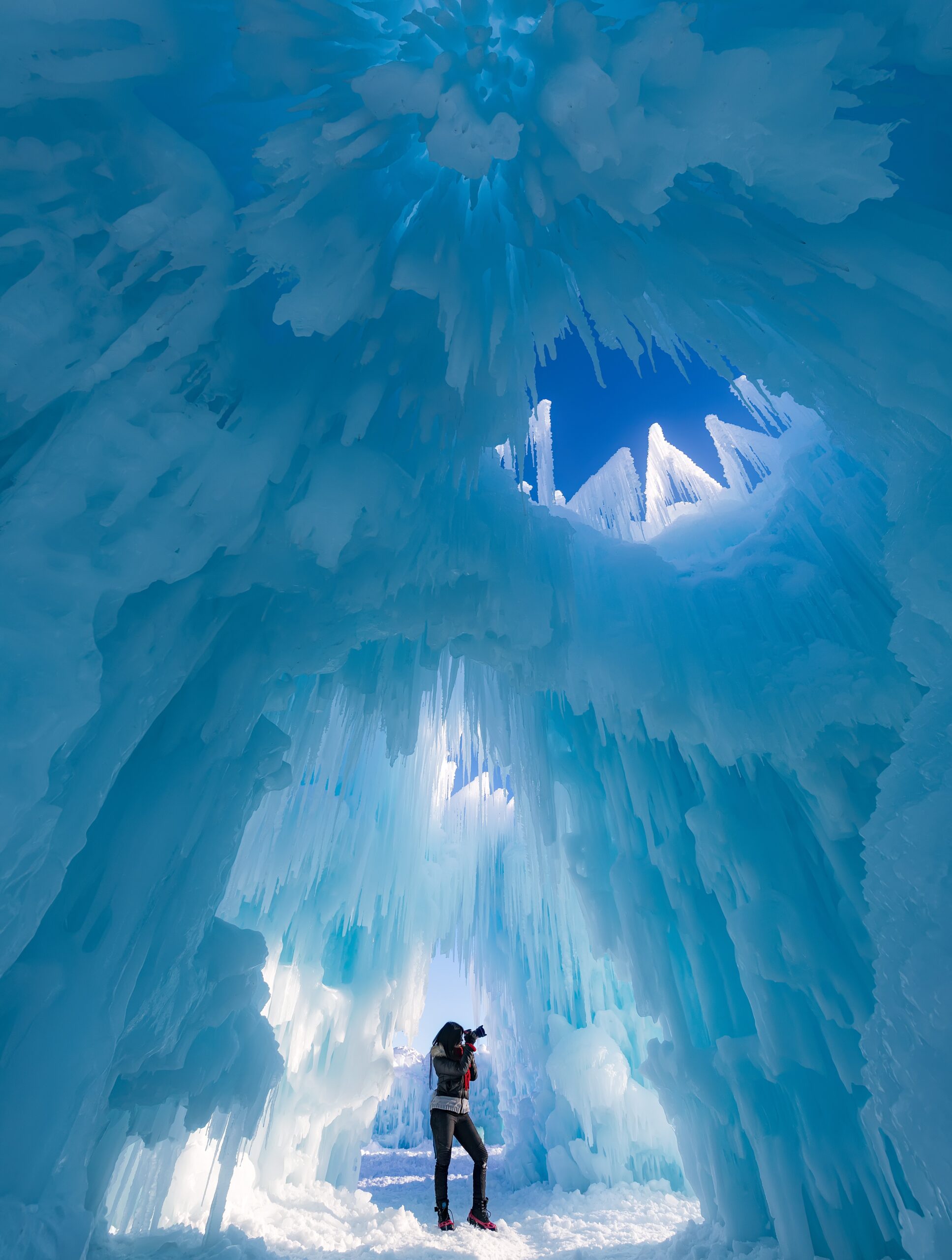 Woman in Ice Castles