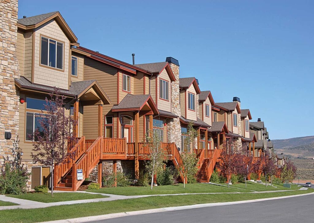Summer Building Exterior at Bear Hollow Village in Park City Utah