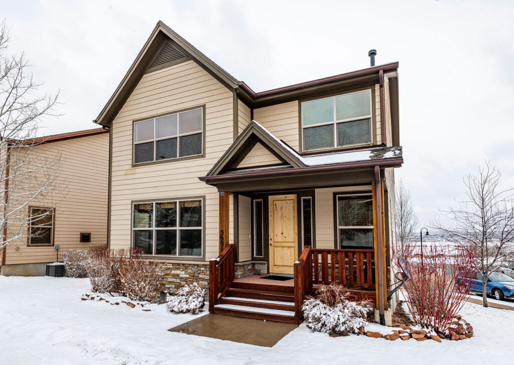 Polar Place front door with patio