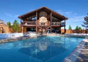 Outdoor Pool and Clubhouse at Red Pine Condominiums in Park City, Utah