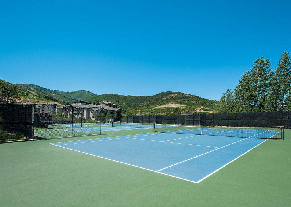 Tennis Courts with Mountain view at Red Pine Condominiums in Park City, Utah