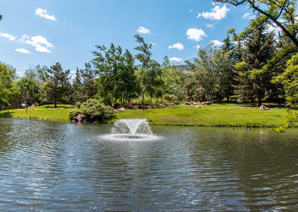 Pond and Water Feature at Hidden Creek Park City