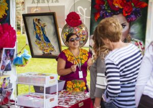 Park City Latino Arts Festival vendor selling her artwork