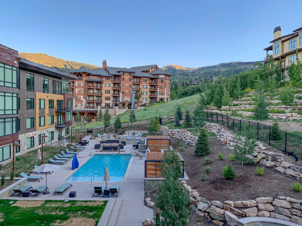 Lift Park City pool in early summer.