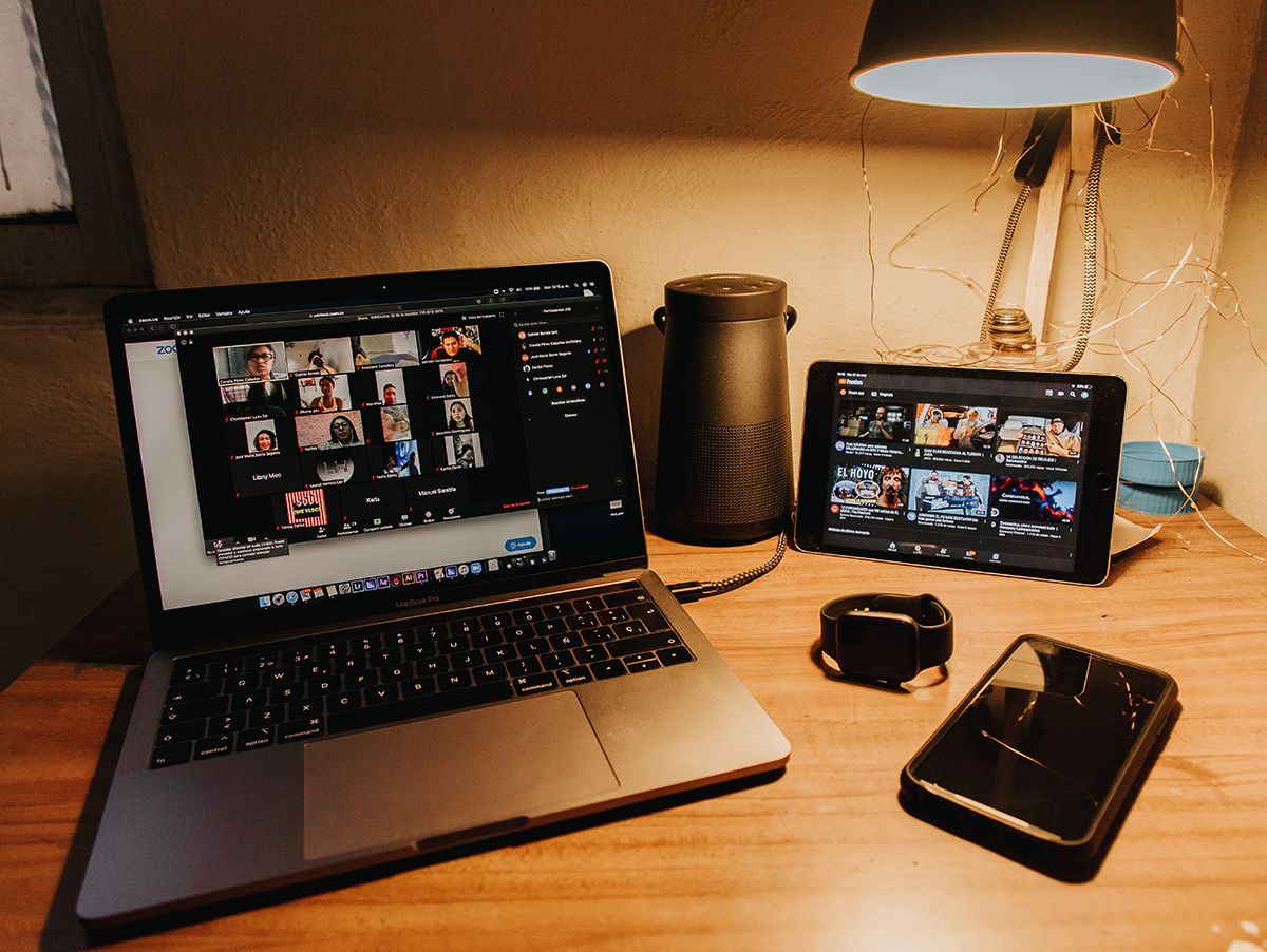 A Laptop, Tablet, and Cell Phone Showing How to Stay Connected During COVID-19