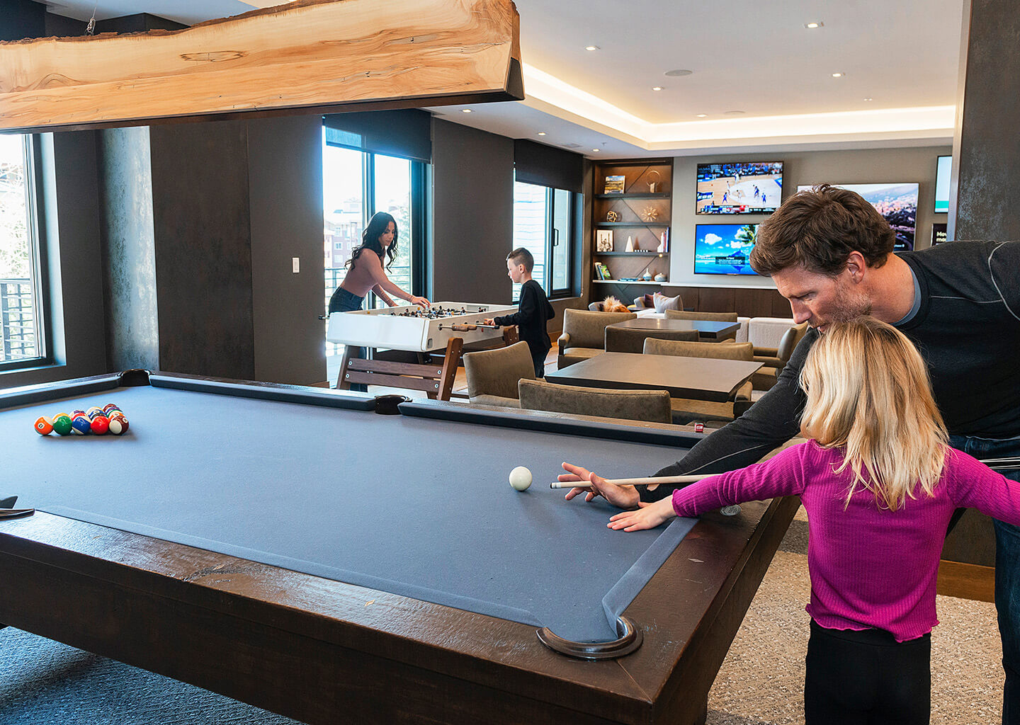 LIFT Park City Pool Table Club Room