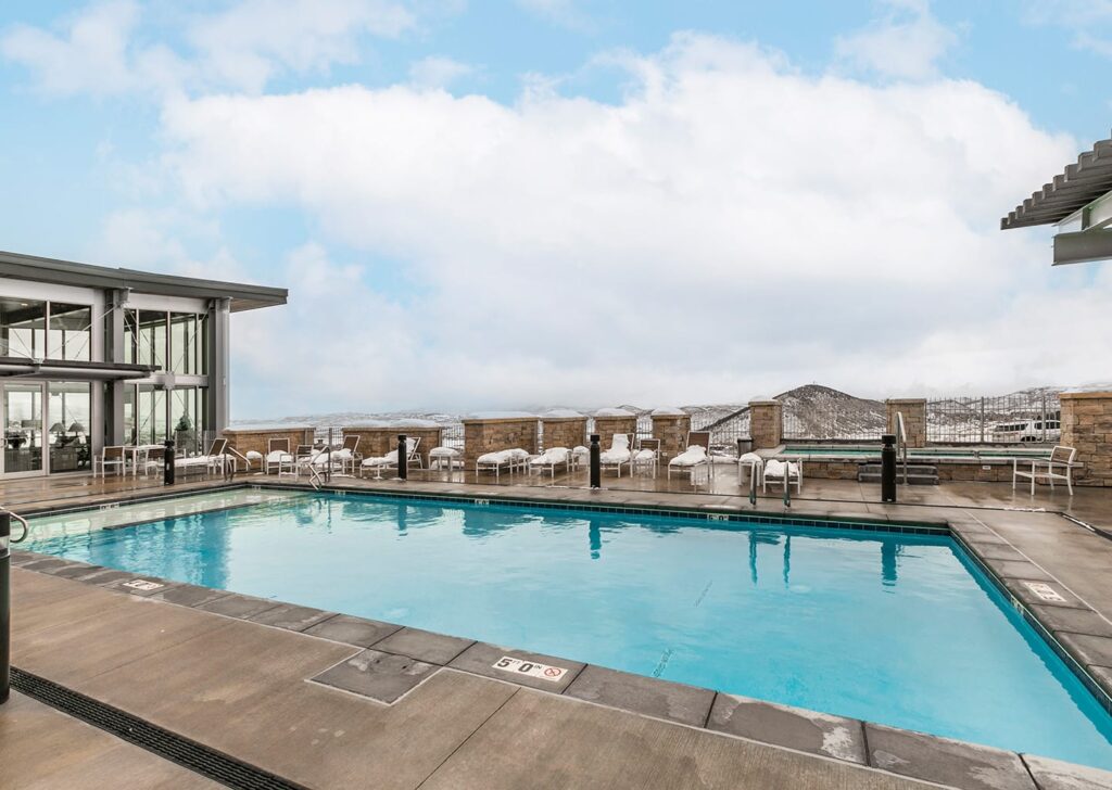 Apex Residences outdoor heated pool Canyons Village Park City