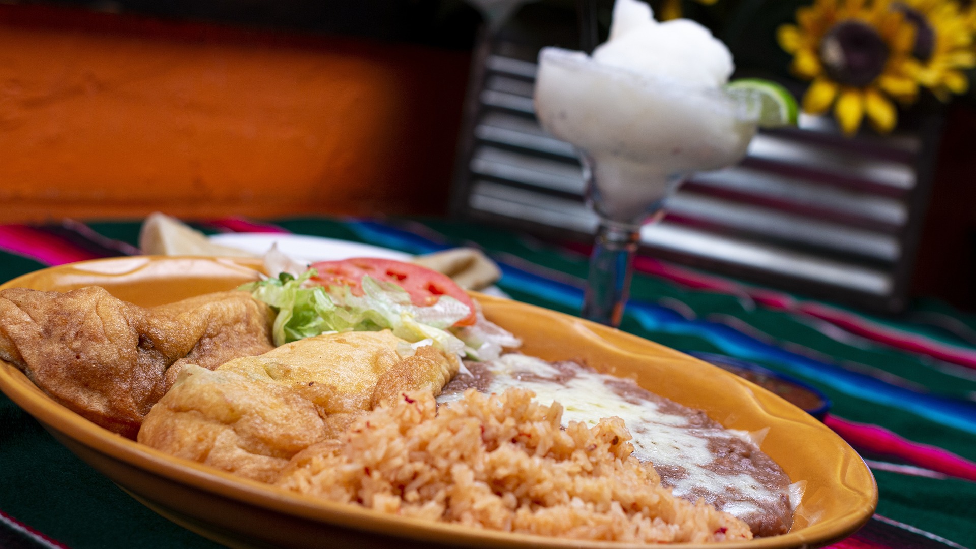 Plate of mexican food