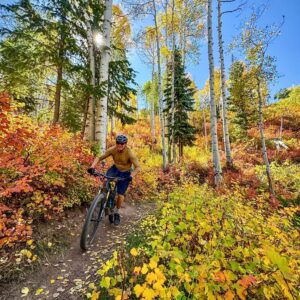Fall mountain biking in Park City, Utah