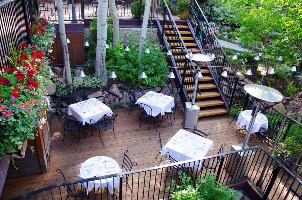 Dine on the patio at Grappa