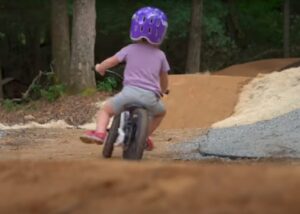 kid on bike track