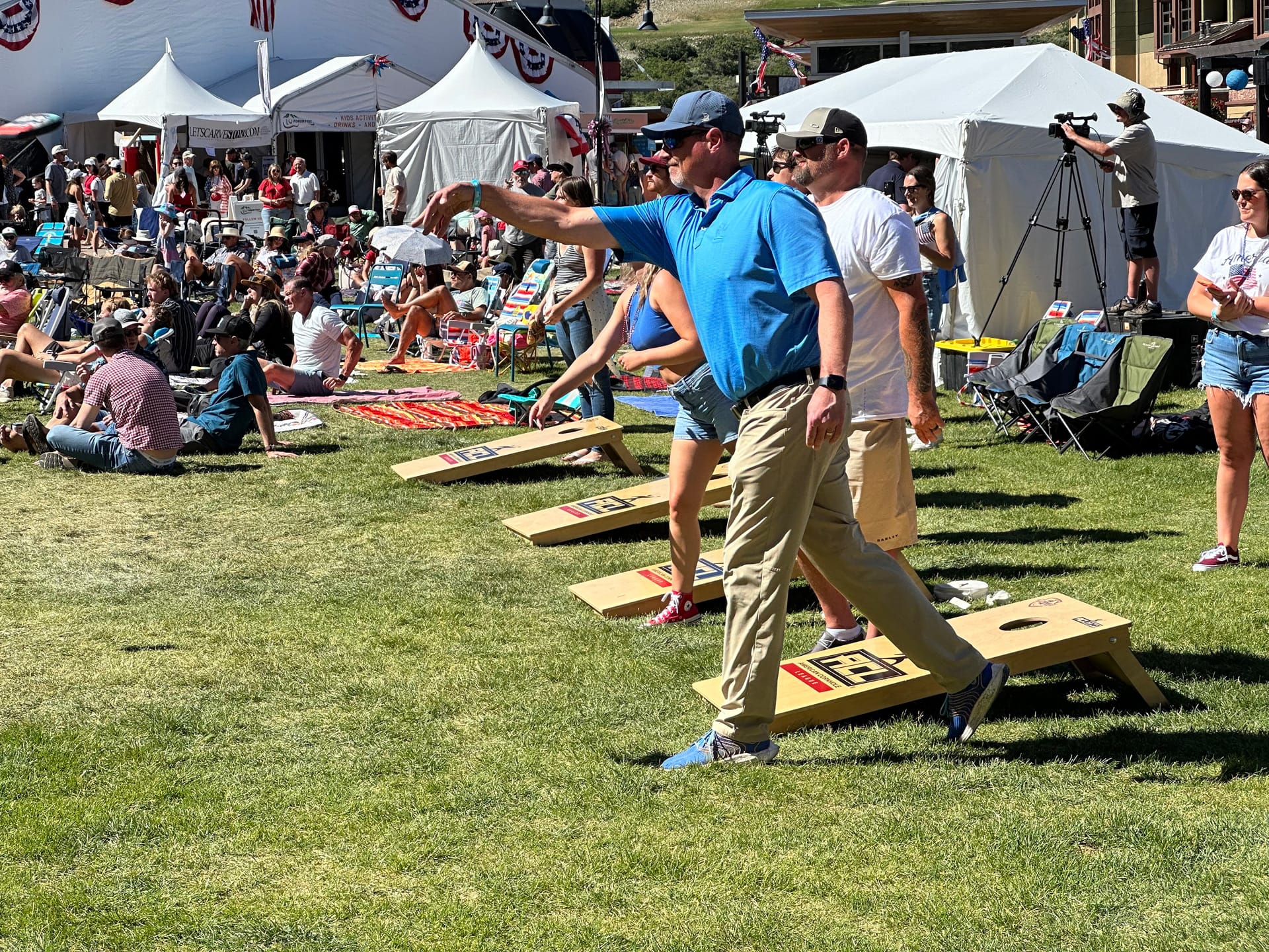 Forum Fest cornhole tournament at Canyons Village Park City