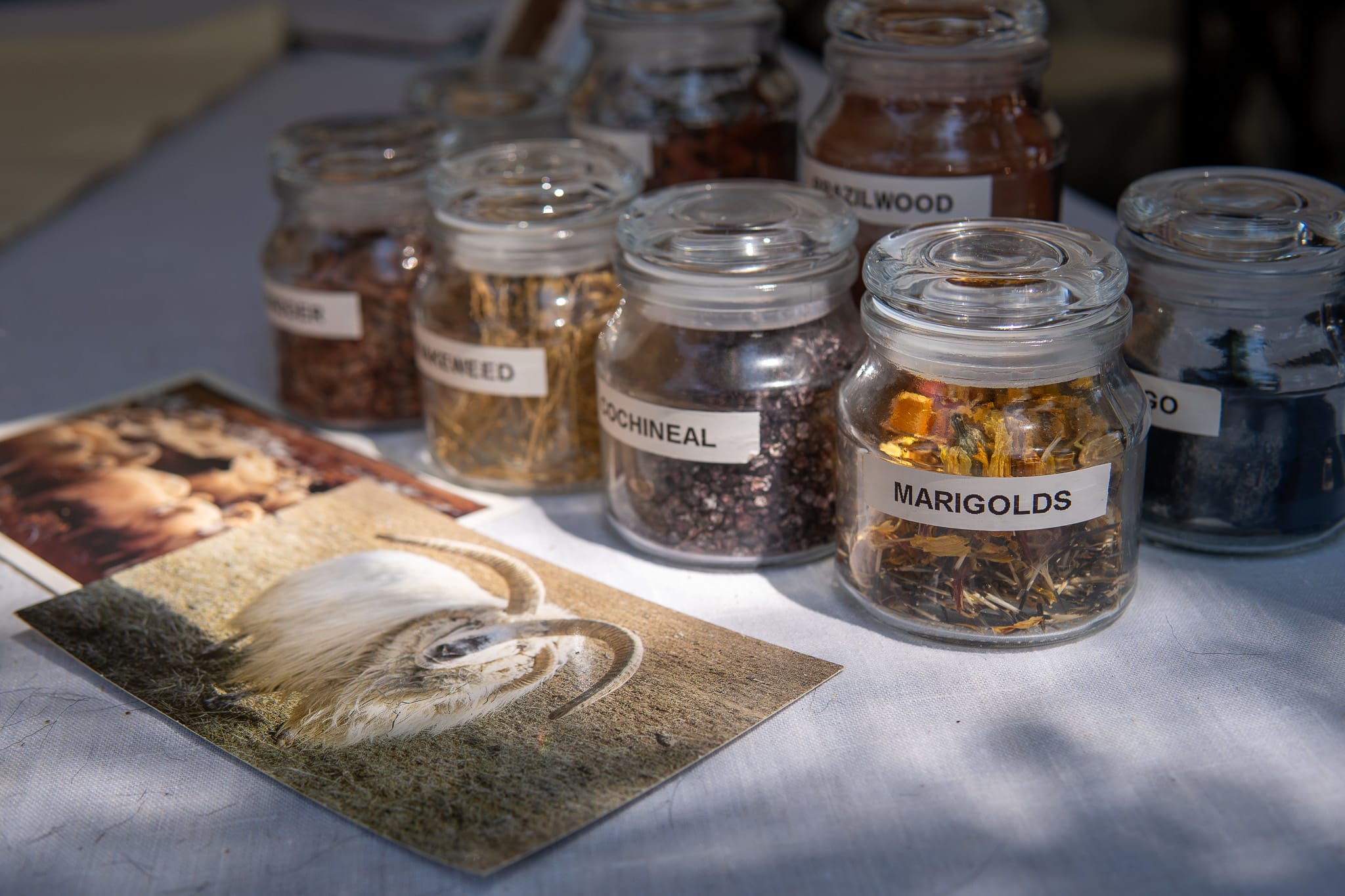Traditional Spanish Colonial art materials and handcrafted pieces at the Santa Fe Spanish Market