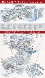 Park City Canyons Village map - winter
