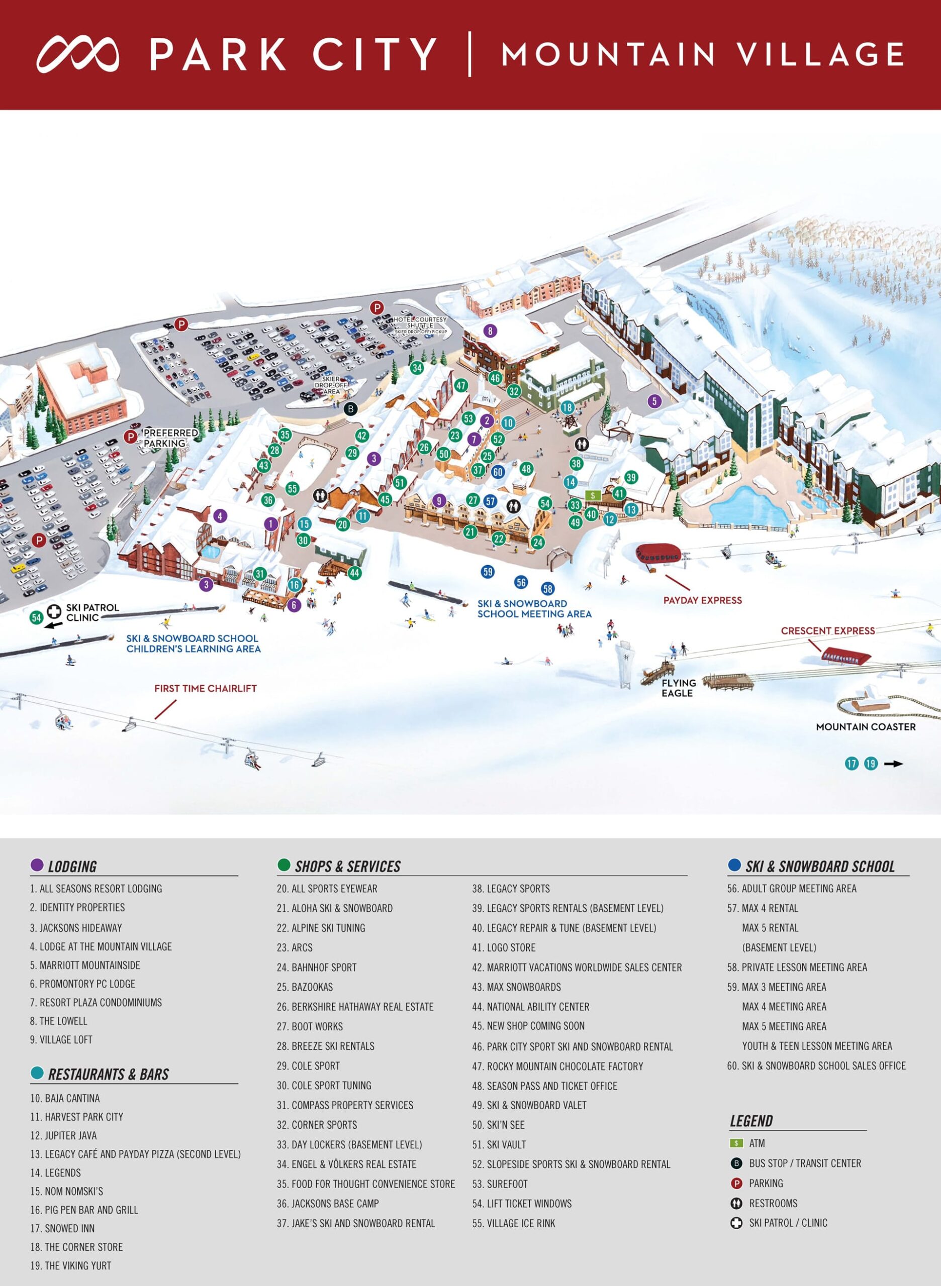 Park City Mountain Village Map