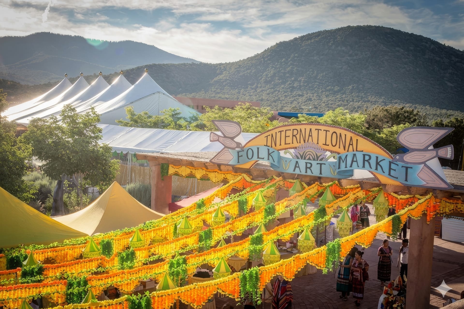 International Folk Art Market and the Sangre de Cristo Mountains