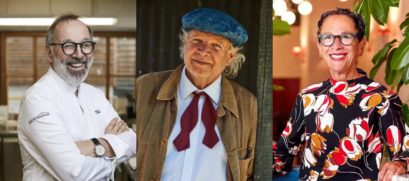 Visiting chefs: Norbert Niederkolfer, Francis Mallmann, and Nancy Silverton